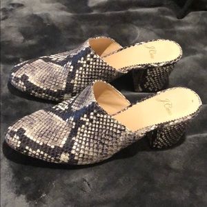 J. Crew snakeskin mule